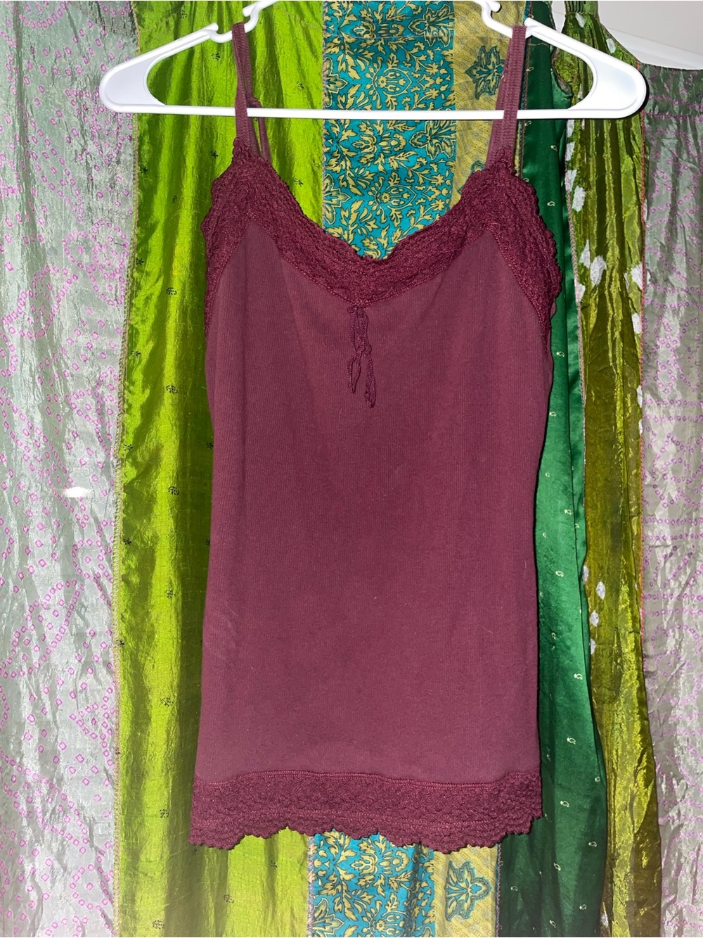 Hollister Lace Thin Strap Stretchy Tank Top